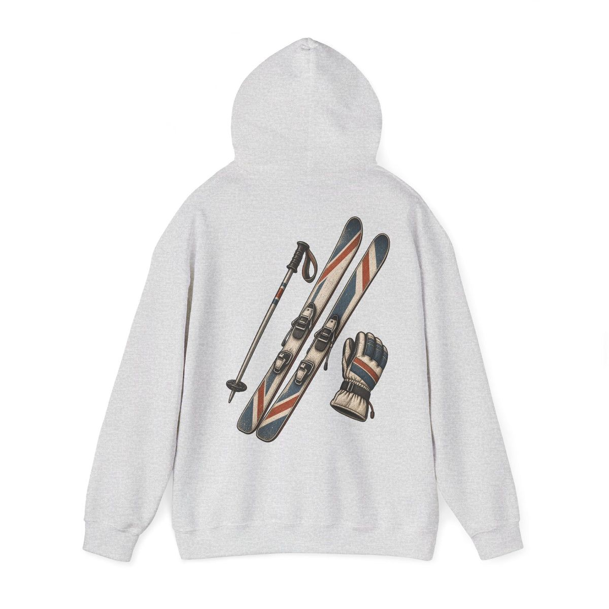 Pale Skiing Heavy Blend™ Hooded Sweatshirt — Ash