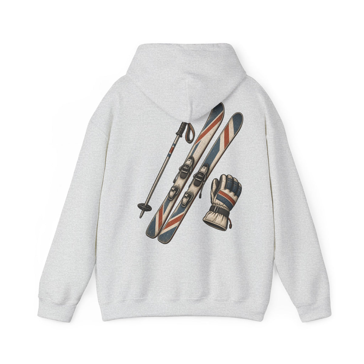 Pale Skiing Heavy Blend™ Hooded Sweatshirt — Ash